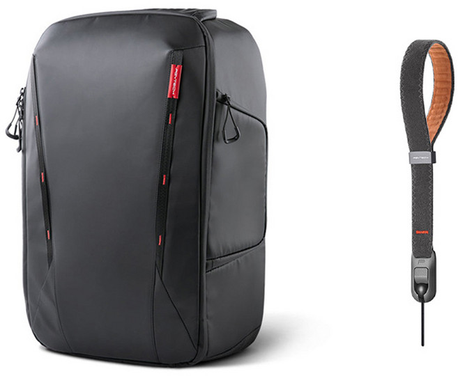 피지와이텍 원모 카메라 백팩 30L 퀵비즈 핸드스트랩 세트 P-CB-245 P-CB-296, 다크그레이, 1세트