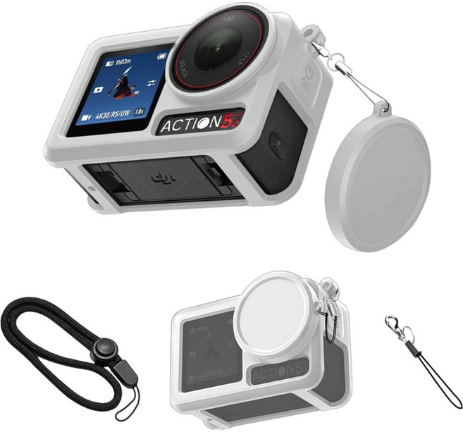 벤토사 DJI 오즈모 액션5Pro/4 공용 보호 슬리브 실리콘 케이스, 1개, VTS-CSAP1(화이트)