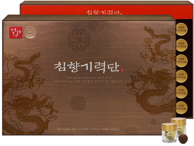 정원삼 침향 기력단 60p, 225g, 1개