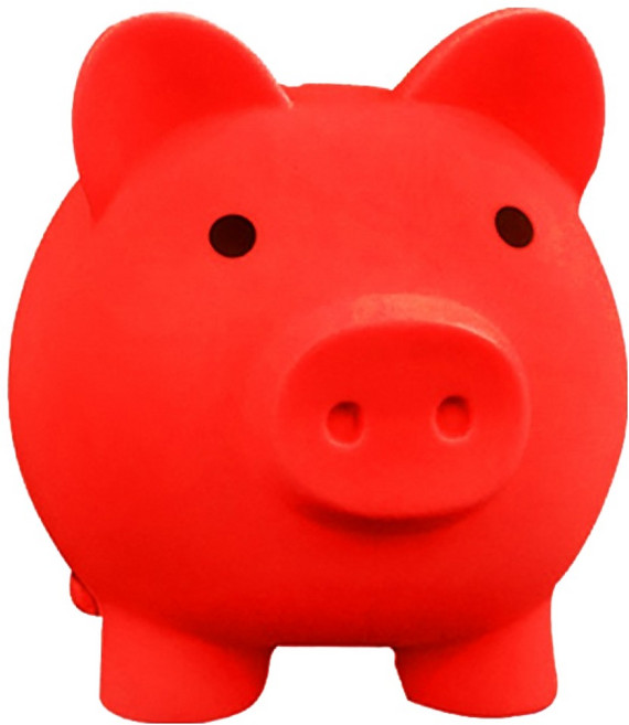 난리시스터즈 돈 들어오는 돼지 저금통 10 x 13 x 11.5 cm, 레드, 1개