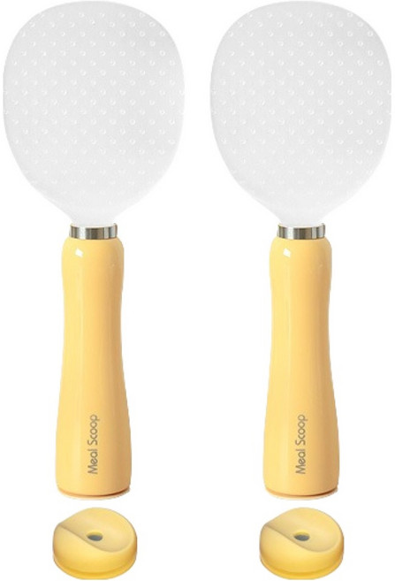 오뚝이 스탠딩 밥주걱, 2개, 옐로우