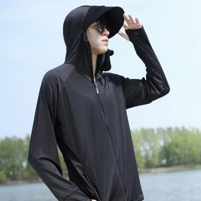 男士連帽棒球帽一體成型超輕量連帽拉鍊防風外套 25S00124