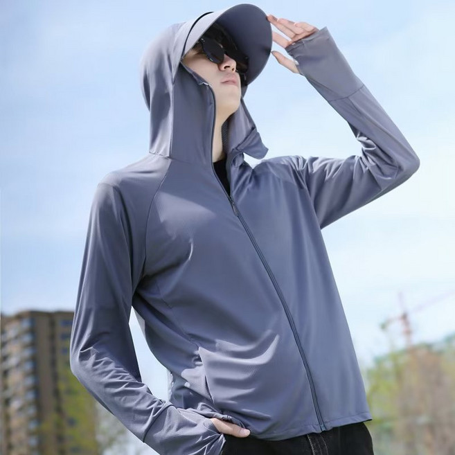 男士連帽棒球帽一體成型超輕量連帽拉鍊防風外套 25S00127