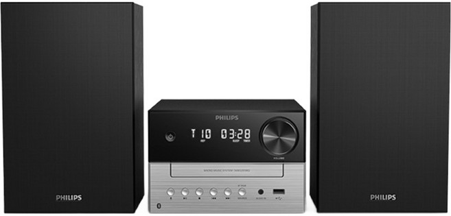 필립스 CD플레이어 블루투스 올인원 미니 컴포넌트 오디오, TAM3205M2, 블랙