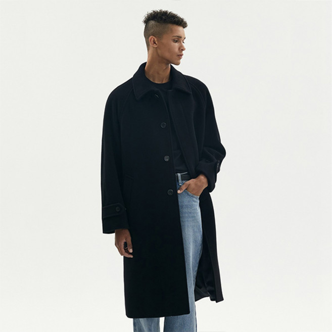 TNGT 남성용 오버핏 울 발마칸 코트 TNCO3F100