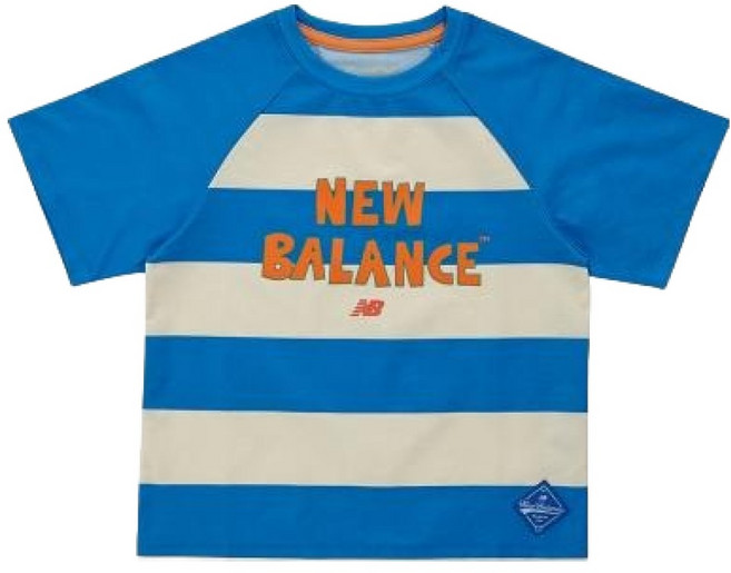 뉴발란스키즈 아동용 Baseball 래글런 반팔 티셔츠