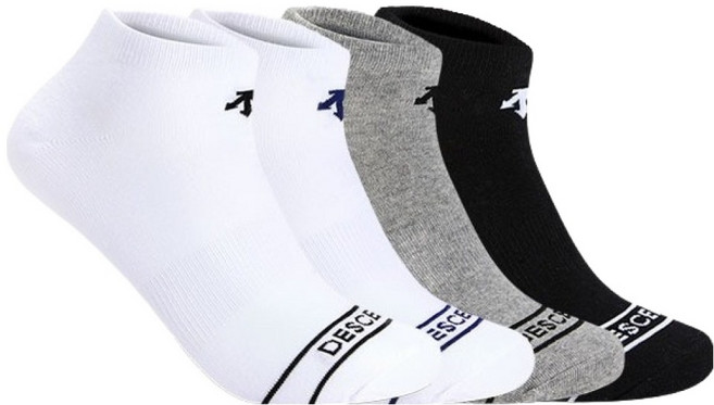 데상트 남성용 앞로고 스니커즈 4켤레 세트, 혼합색상, 1세트