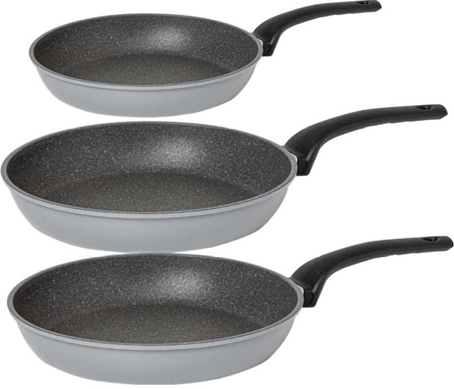 인터쿡 퀸센스 프라이팬 세트 3개, 그레이, 프라이팬 28cm(2P) + 프라이팬 24cm(1P), 1세트