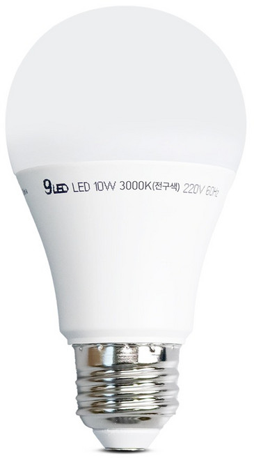 건식 ECO LED 벌브 10W 전구 램프 10W, 전구색, 1개