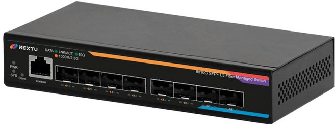NEXTU Seohaphan 8埠 Giga 10G 8SFP+ L3 管理型交換式集線器, 3208SFPL3-10G, 1個