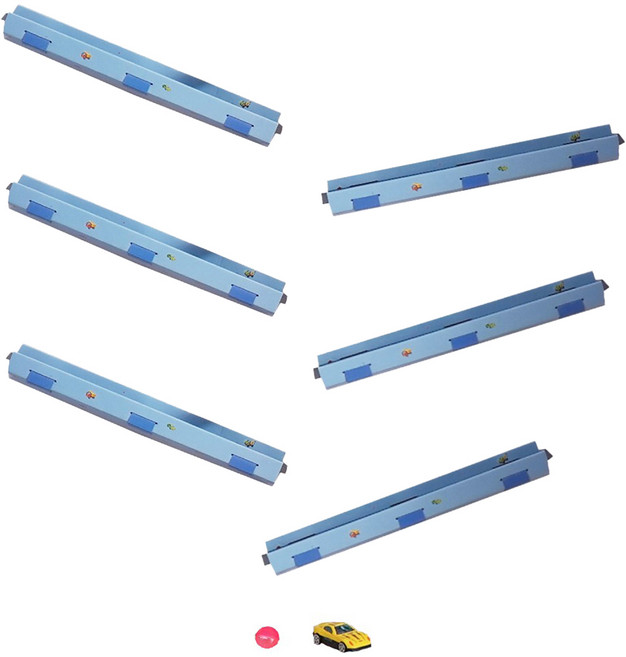 키즈바래 아이가 마음대로 붙이는 종이 도로 자동차 놀이 미니카 트랙 창의력 향상 완구 6p, 1개