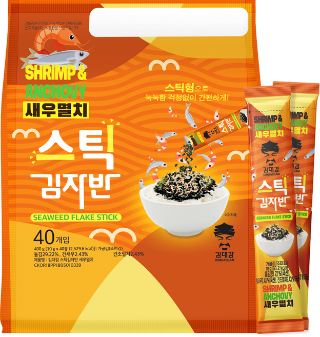 김대감 스틱김자반 새우멸치 40p, 400g, 1개
