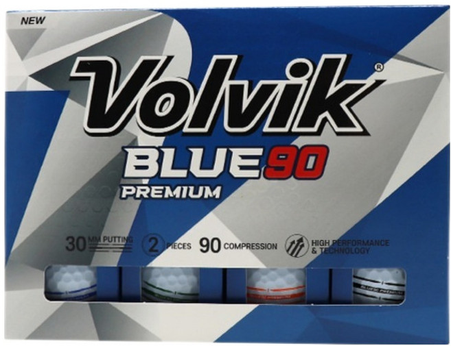 볼빅 남녀공용 25년 골프 BLUE90 3라인 골프볼 4종 x 3p 세트 2피스, 화이트, 12개입, 1세트