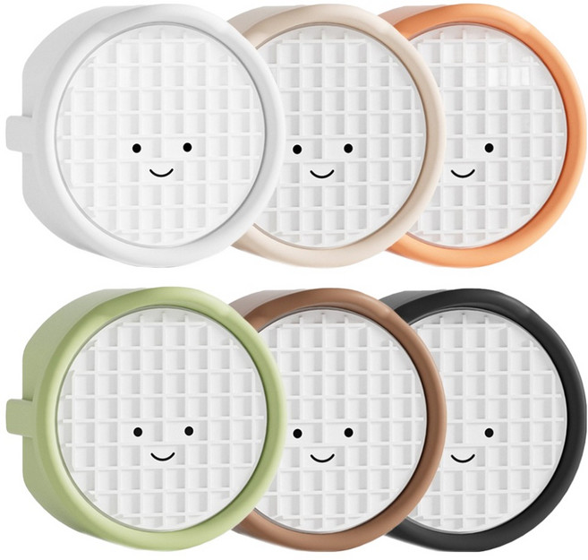 원더파파 귀여운 스마일 실리콘 콘센트 안전커버, 혼합색상, 6개