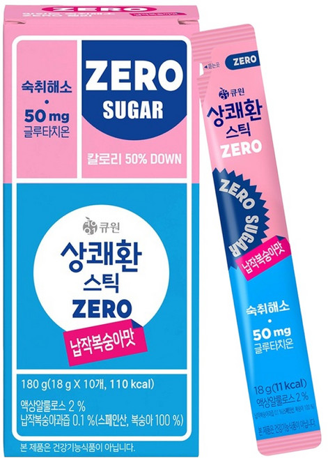상쾌환 스틱 ZERO 납작복숭아맛 숙취해소제 10p, 180g, 1개