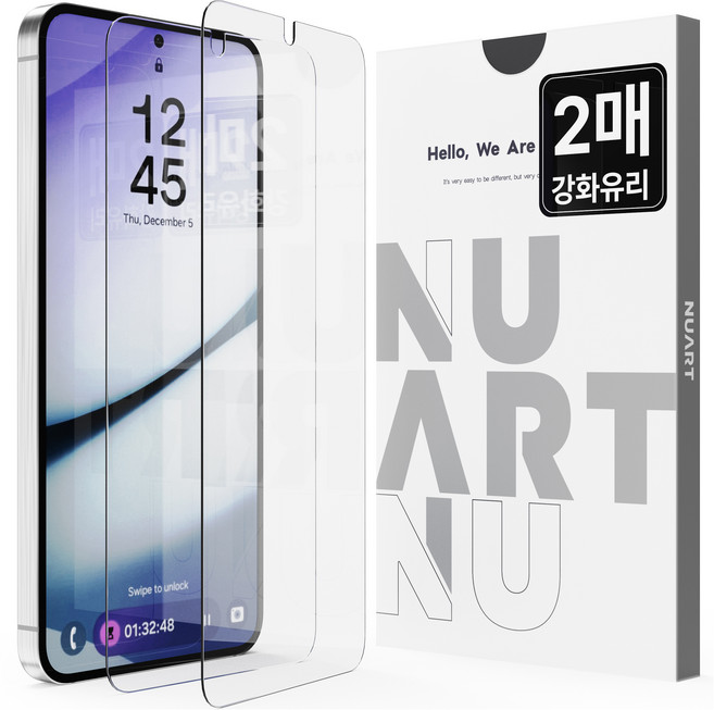 누아트 9H 2.5D 강화유리 휴대폰 액정보호필름, 2개