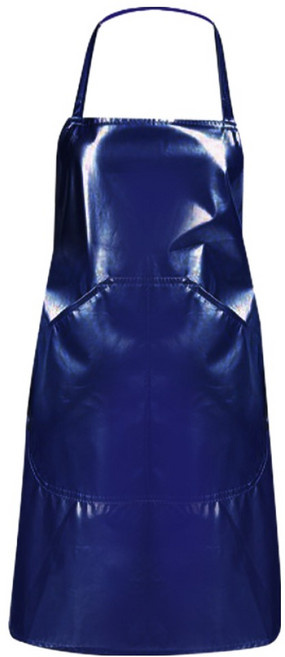 월드크린 단면 방수 주머니 앞치마 소, 유광 네이비, 1개