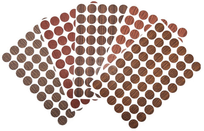 네이처안 가구 벽지 못자국 pvc 스티커 5종 세트, 월넛계열