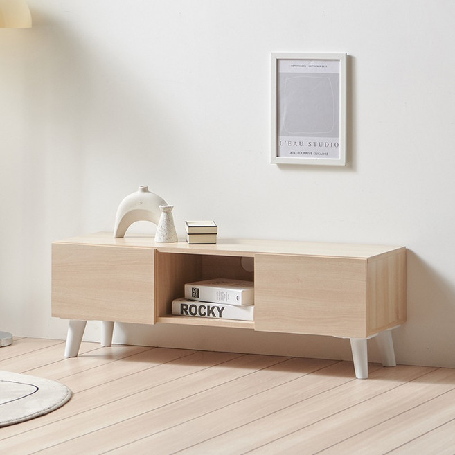 셀레스타 모먼트 TV 도어 수납 거실장 1000 ABF, 메이플(ABF48)