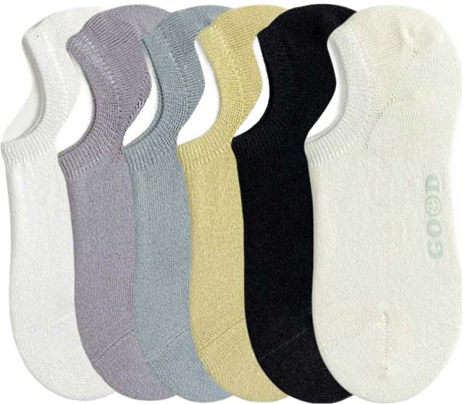 워더미 여성용 안벗겨지는 굿 심플 페이크삭스 6켤레 세트 M1040