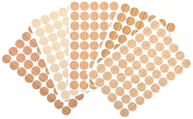 네이처안 가구 벽지 못자국 pvc 스티커 5종 세트, 브라운우드계열