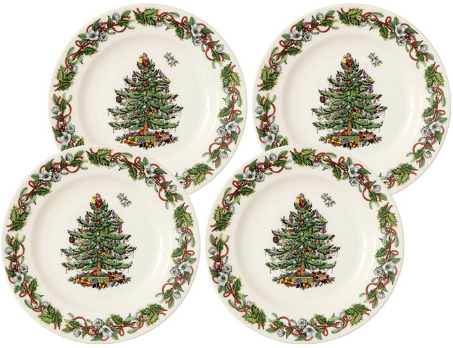 스포드 포트메리온 크리스마스트리 리스 중접시 세트, 혼합색상, 1세트, 19cm(4p)