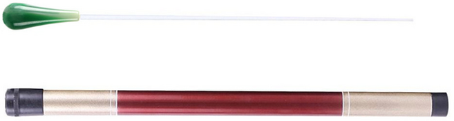 썸즈마인 심플 지휘봉 + 케이스 세트, 그린, 1세트