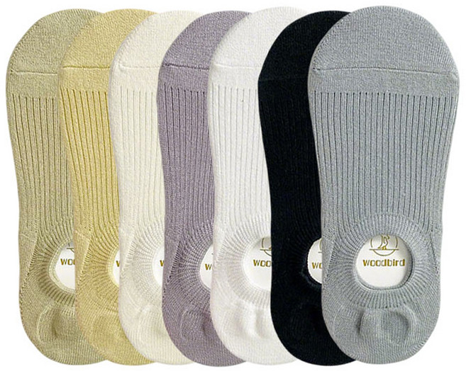 워더미 여성용 심플 골지 통풍 페이크삭스 7켤레 세트 M1038