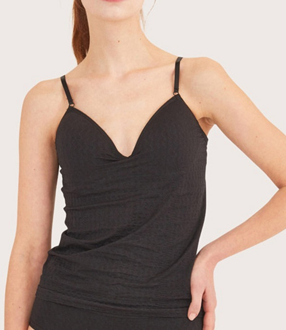 세컨스킨 심리스 지그재그 패턴 브라탑