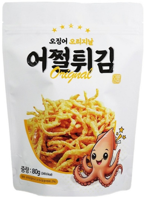 어쩔튀김 오징어 오리지날, 80g, 1개