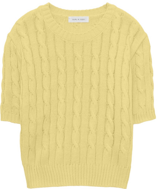 부루앤쥬디 여성용 로프꽈 라운드 반팔 니트 ORDPO507A