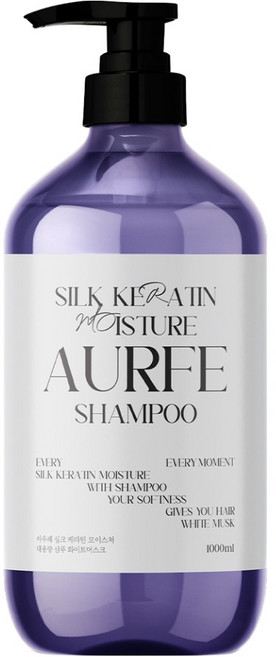 아우페 실크 케라틴 모이스처 샴푸 화이트머스크향, 1개, 1L