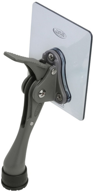 리빙이프 무타공 접착식 원터치 말굽 도어스토퍼, 다크 그레이, 1개