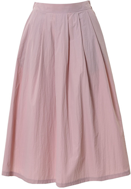 에이비플러스 여성용 바스락 핀턱 플레어 스커트 LSZ5MS32