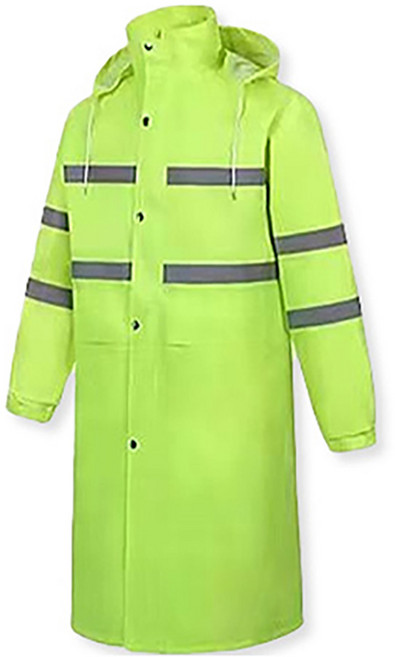 TIS 반사띠 형광 안전 우비 상의 형광색, 1개