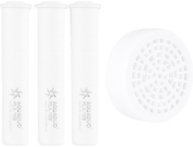 아쿠아듀오 블라썸 샤워기 PLA 리필필터 3p + 헤드필터 혼합 세트, 1개