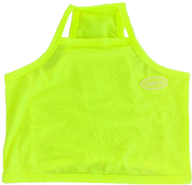 바크독 반려동물 쿨 크롭티, 형광노랑, 1개