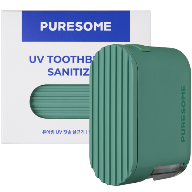퓨어썸 UV 휴대용 칫솔 살균건조기, TBS-00, 빈티지 그린