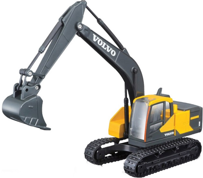 브라고 1:50 볼보 포크레인 중장비 장난감, 혼합색상, 1개