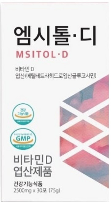 건세 엠시톨디 엽산 비타민D3 미오이노시톨 부원료 영양제, 1개, 75g