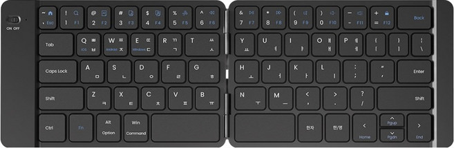 엑토 저소음 접이식 슬림 휴대용 무선 블루투스 키보드, 블랙, BTK-13