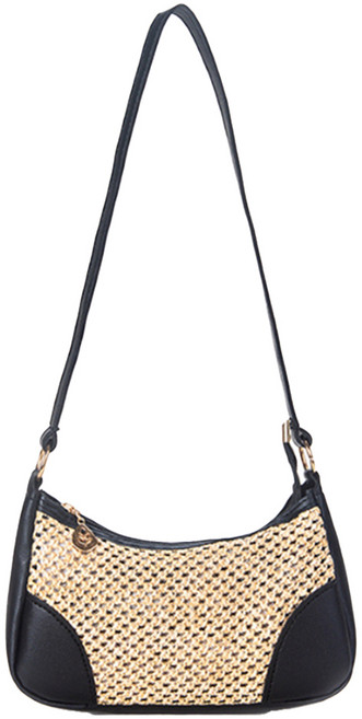 알로데 파스텔 배색 라탄 가방