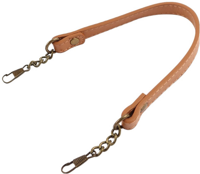 브랜드얀 가죽 엔틱 핸들 스트랩, 카멜, 1개