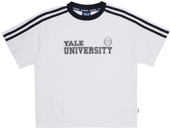 예일키즈 아동용 통기성 예일 라인 포인트 반팔 면 티셔츠 YJCCHSE23291