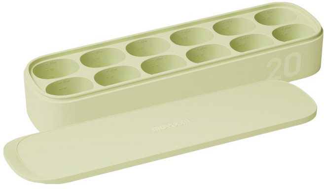 모윰 유아용 이중밀폐 이유식 큐브 20ml 12구, 240ml, 피스타치오, 1개