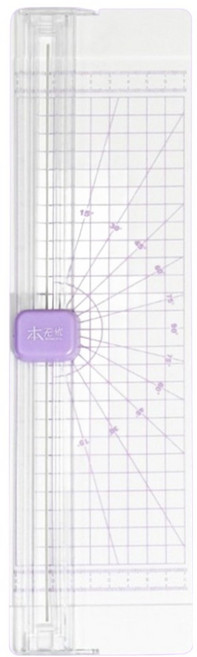 머니풀 투명 빅사이즈 심플 종이 재단기, 클린 퍼플, A4