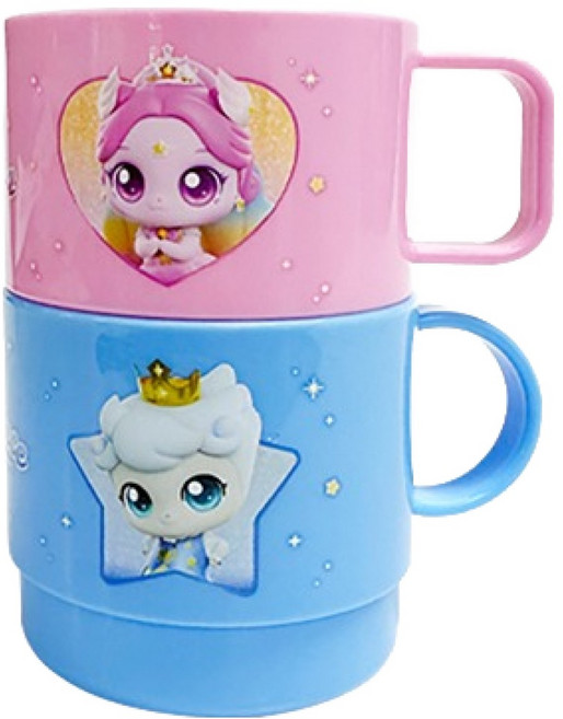 르번 아동용 슈팅스타 캐치 티니핑 도형컵 2종 세트, 오로라핑 + 왕자핑, 1세트