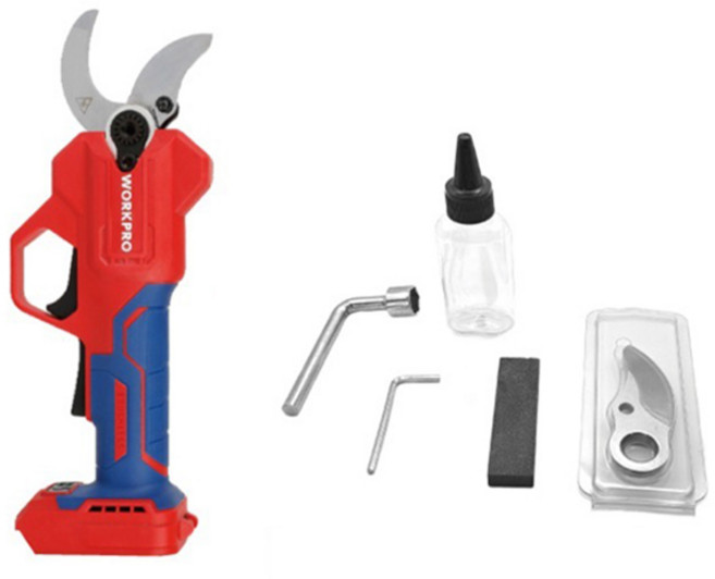 워크프로 원예용 충전 전지가위 핑거세이프 WP391603, 1개