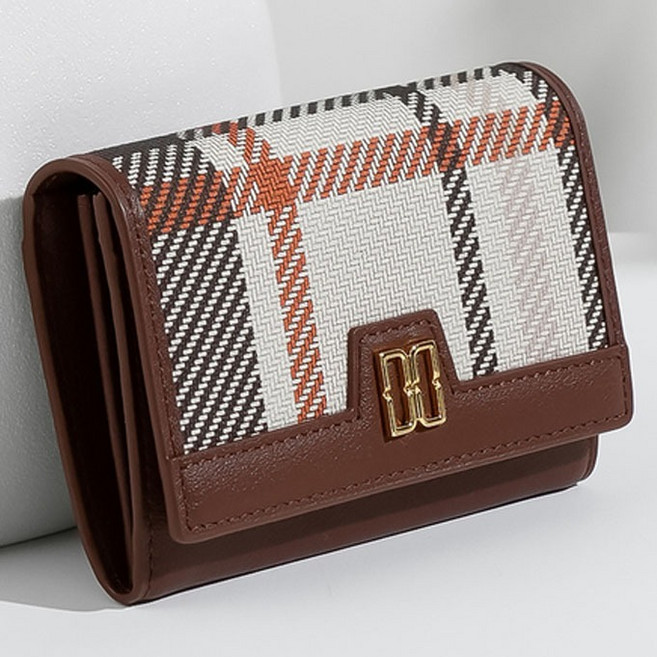 닥스 남녀공용 타탄 체크배색 가죽 카드지갑 DCHO5E207+케이스