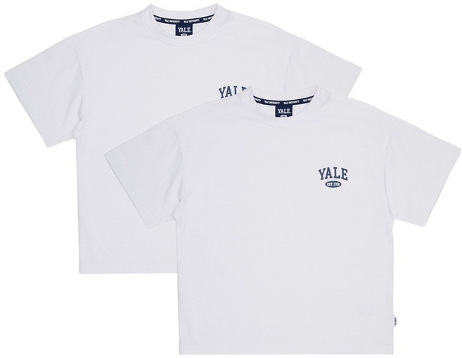 예일키즈 아동용 통기성 예일 아치 로고 하프 슬리브 면 티셔츠 YJPT2PE23292 2p